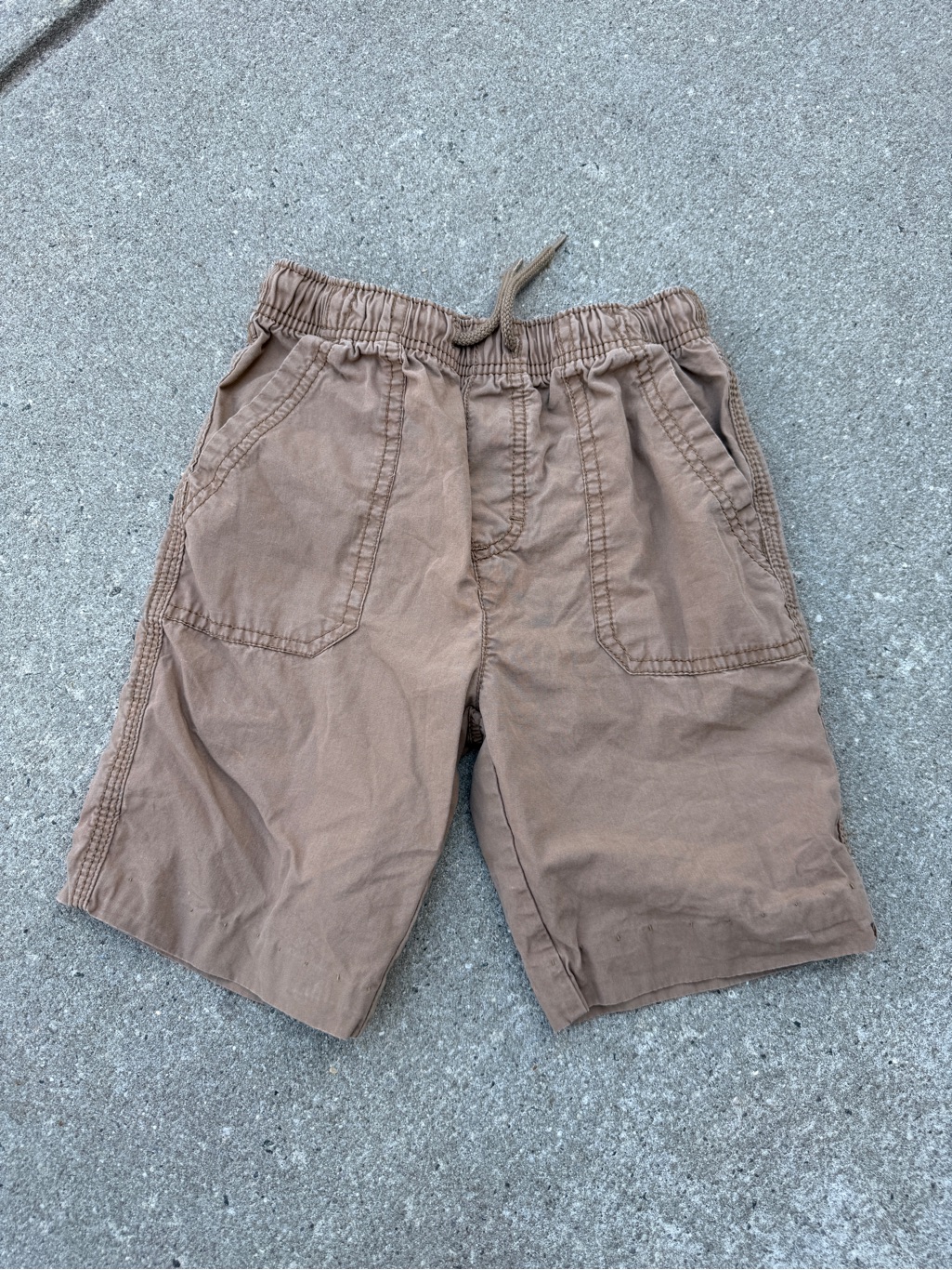 100% Cotton Oshkosh B'gosh Brown Elastic Waist Cargo Shorts